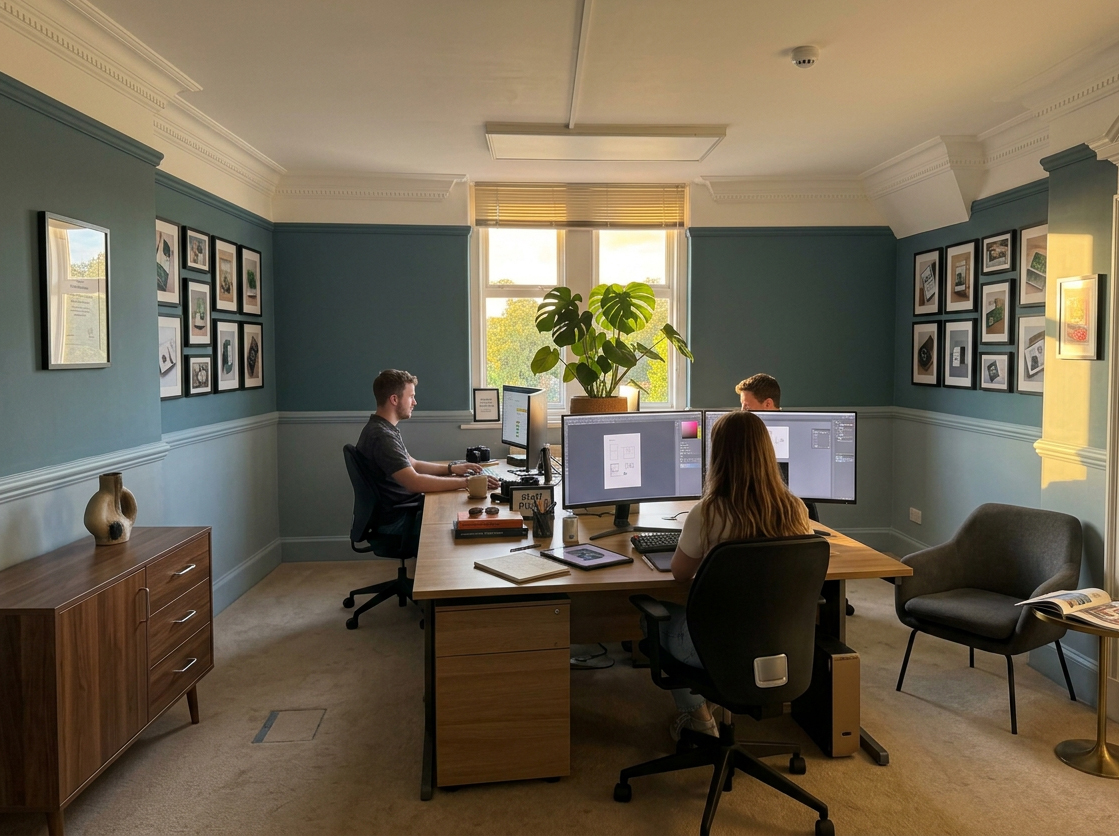 Example of a typical office set up at Robert Denholm House